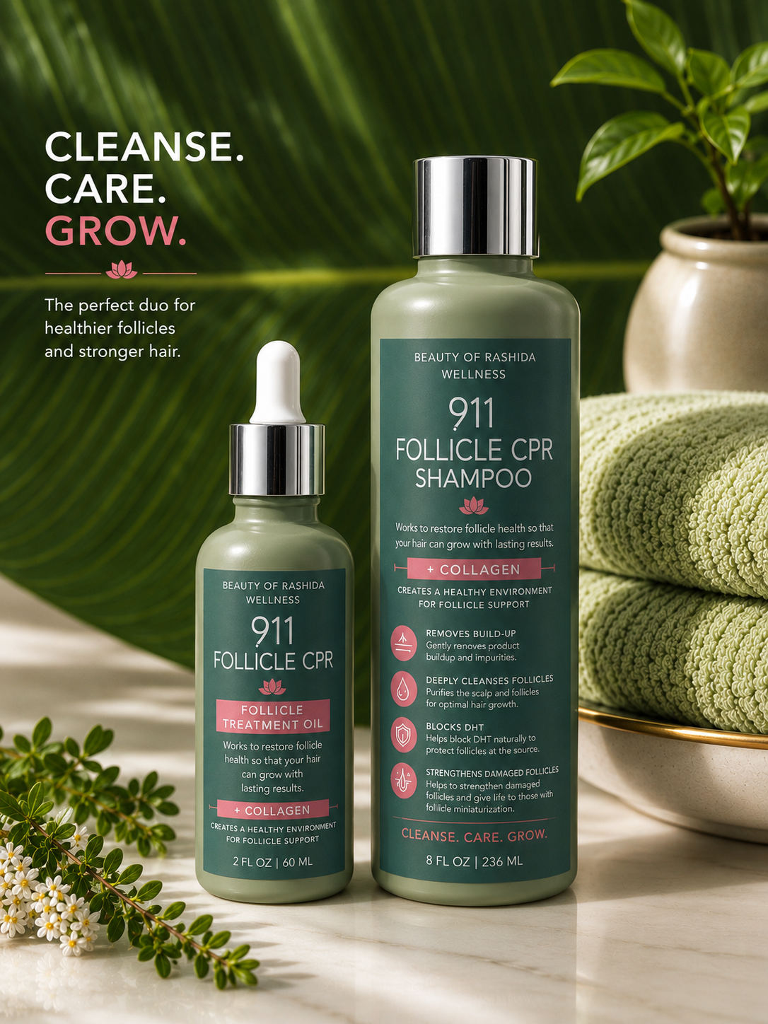 911 Follicle CPR Shampoo and Follicle Treatment Oil duo